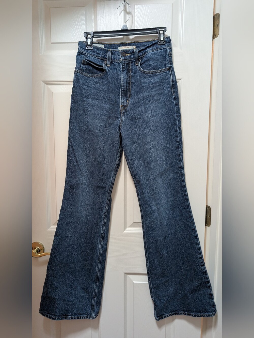 Levi's 70s High Flare Jeans High Rise Stretch Denim Blue Womens Size 27 X 32